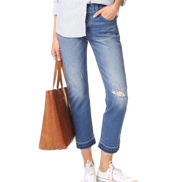 Levi's 501 Straight Jeans in Wear & Tear Wash - Picture 3 of 11